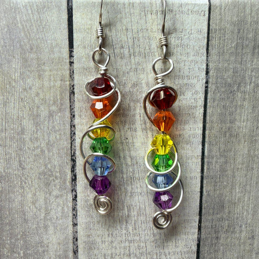Magpie Rummage Sale - rainbow Pride earrings