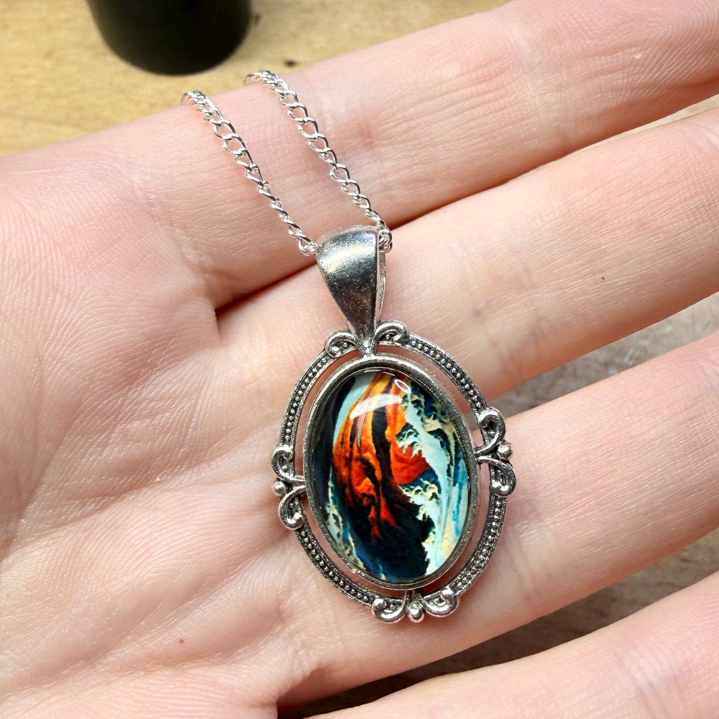 Magpie Rummage Sale - abstract pendant