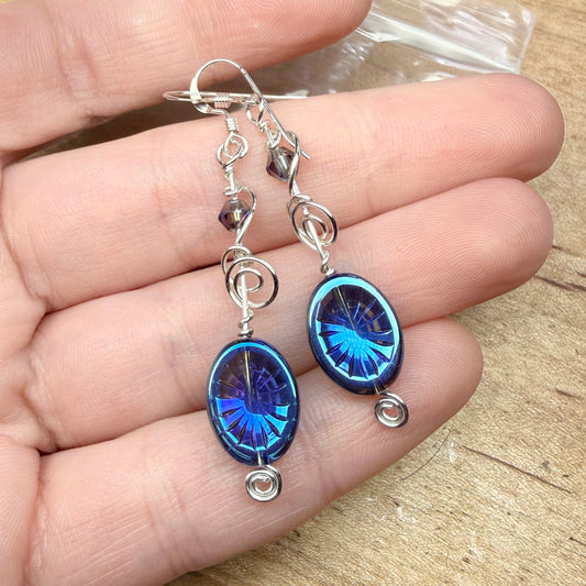 Magpie Rummage Sale - oval starburst earrings