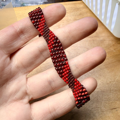 Magpie Rummage Sale - woven seed bead bracelet