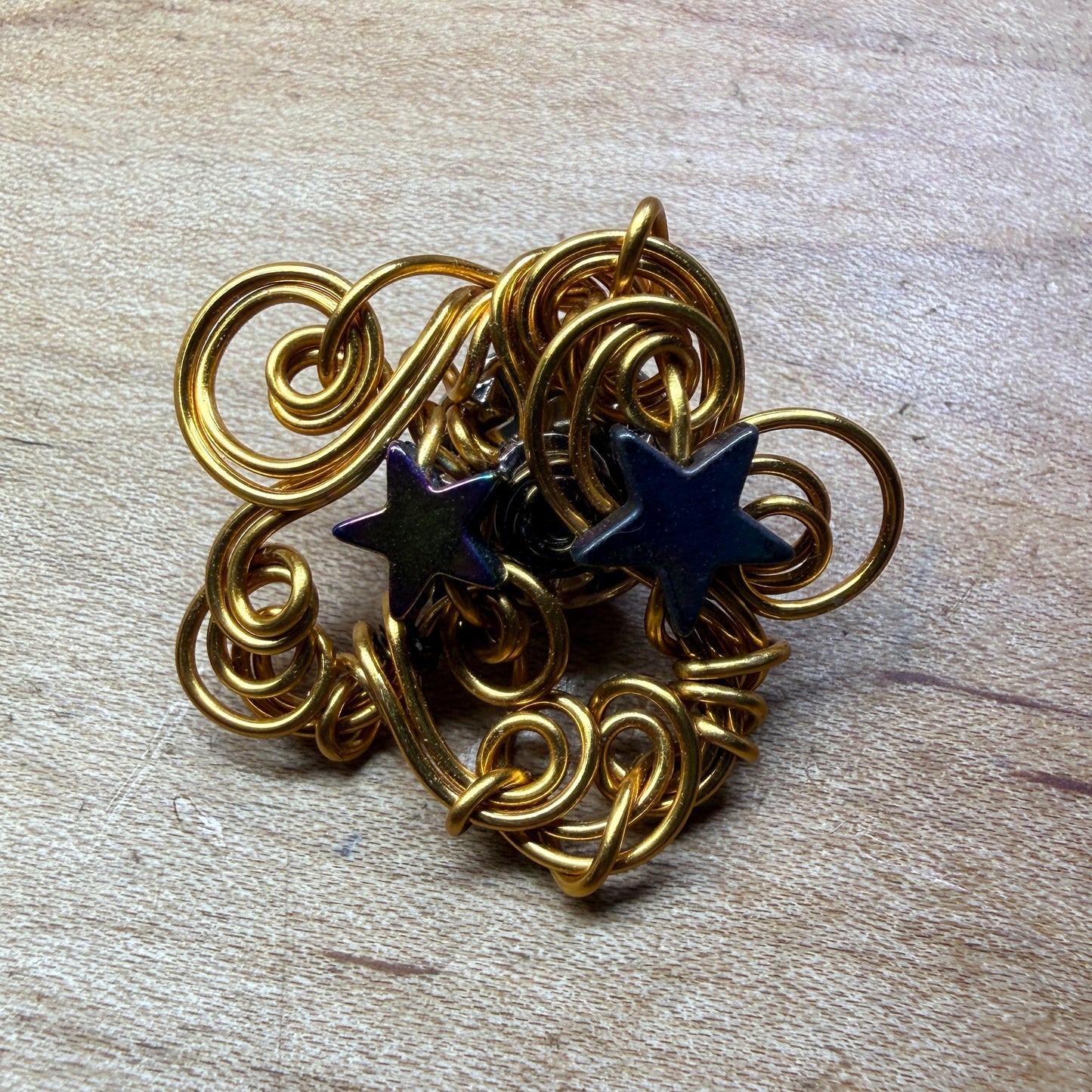 Magpie Rummage Sale - hematite star broach