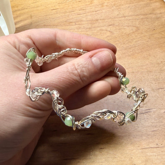 Magpie Rummage Sale - weird green glass bracelet