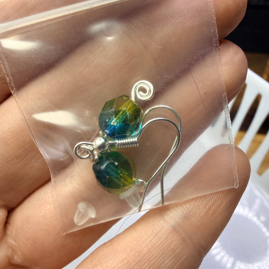 Magpie Rummage Sale - yellow/teal/green distressed glass