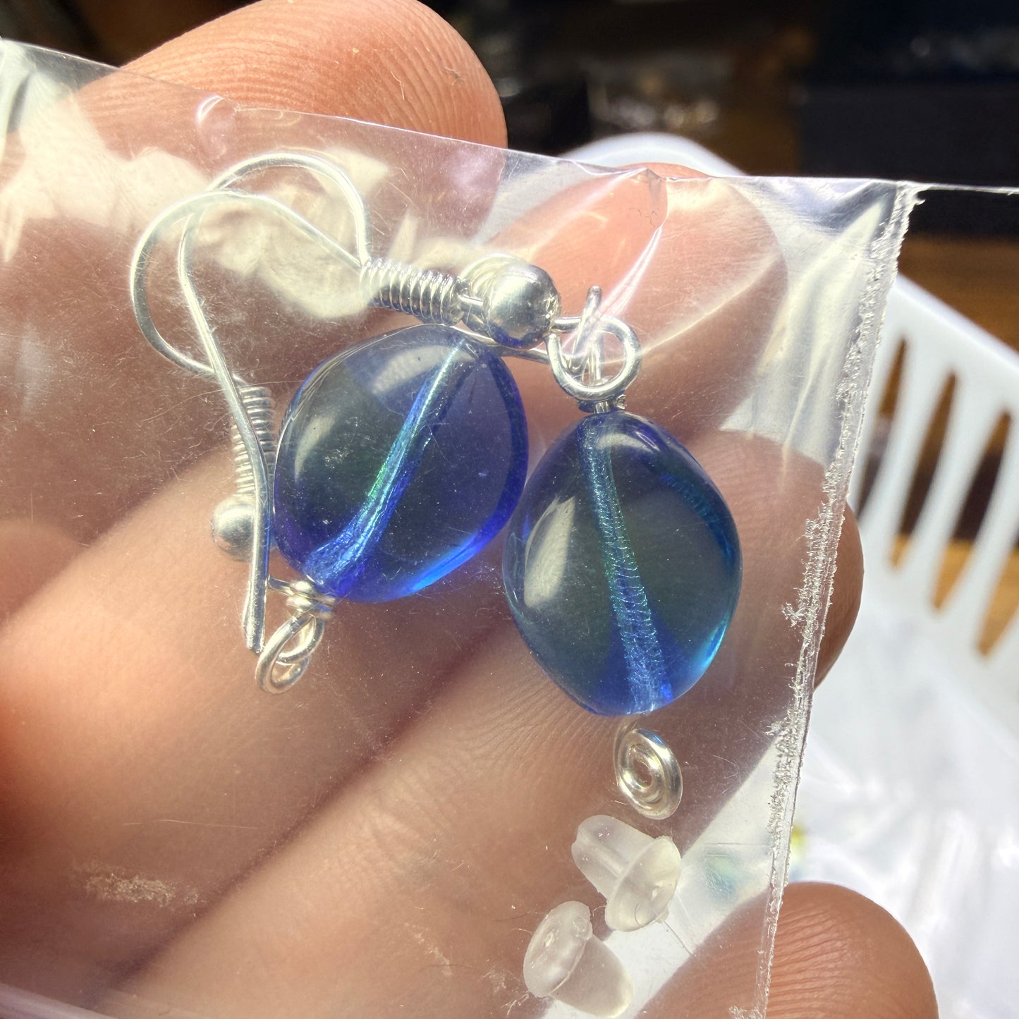 Magpie Rummage Sale - blue & green vintage glass