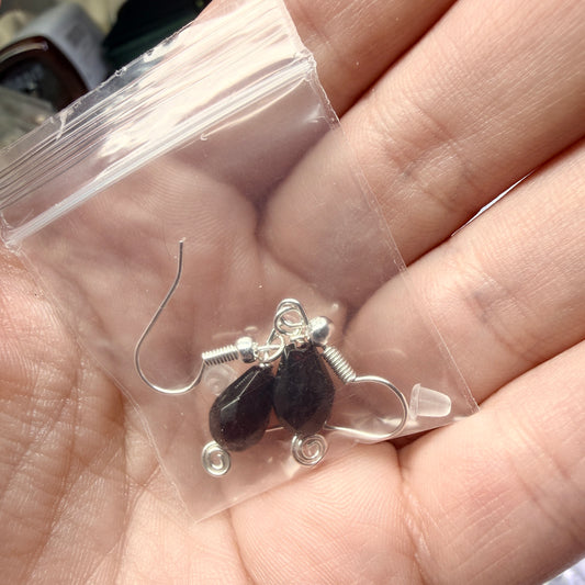Magpie Rummage Sale - dark red teardrops