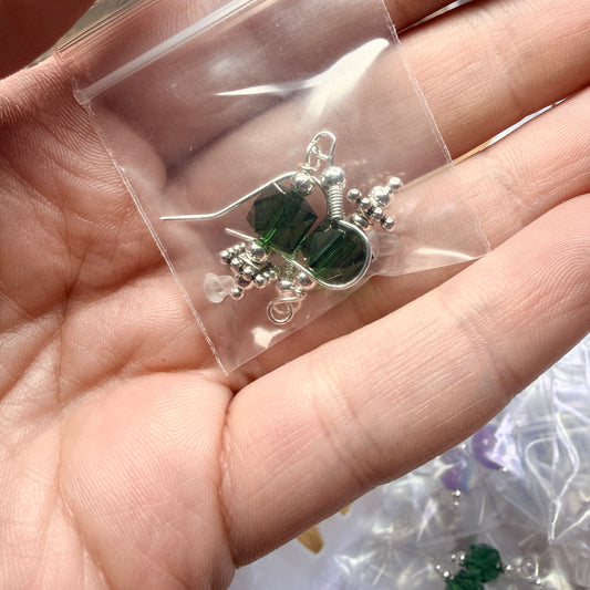 Magpie Rummage Sale - dark green geometric
