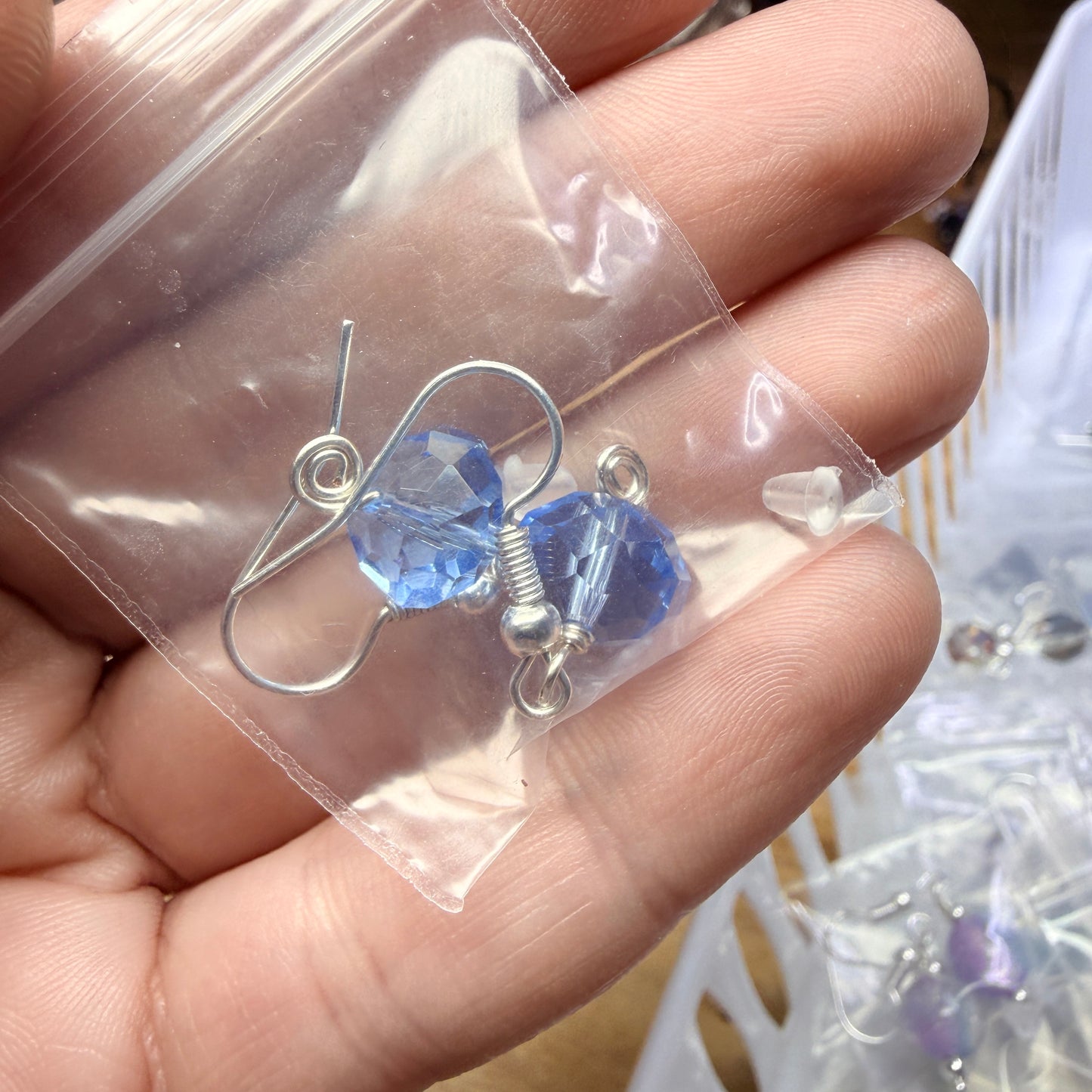 Magpie Rummage Sale - sky blue earrngs