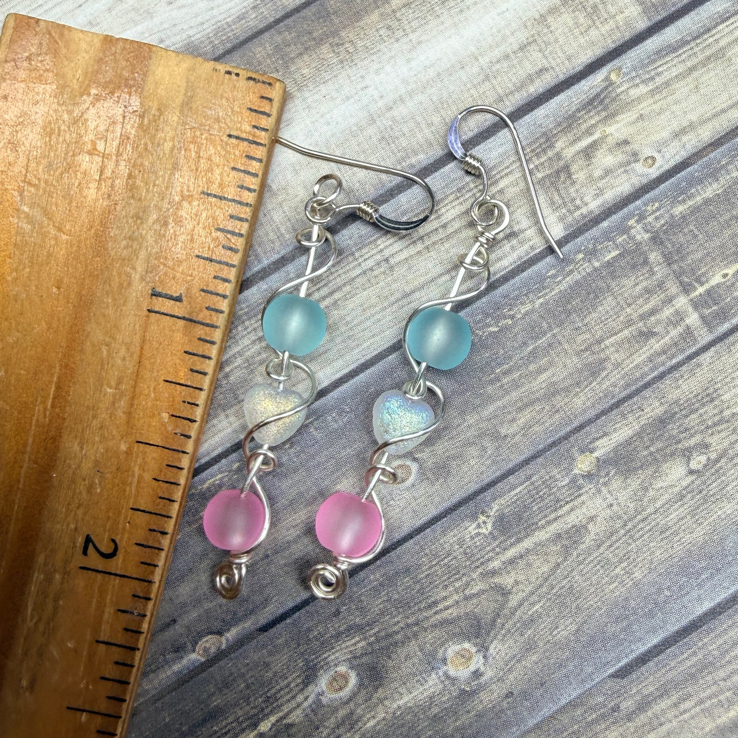 Mermaid Summer - trans earrings with hearts