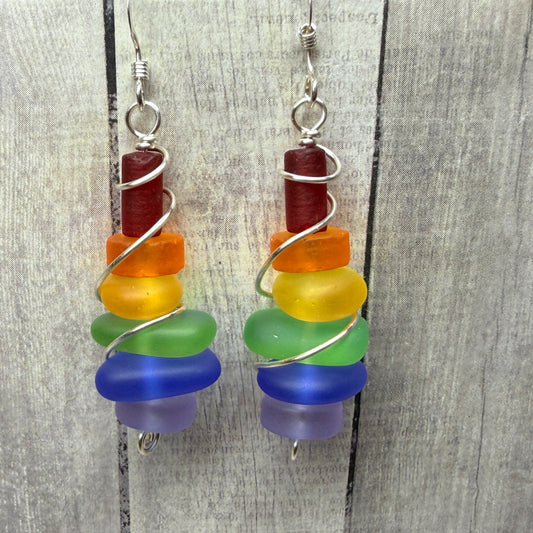 Mermaid Summer - rainbow earrings