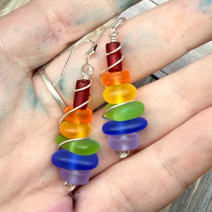 Mermaid Summer - rainbow earrings