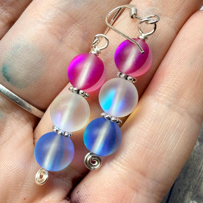 Mermaid Summer - trans glow earrings