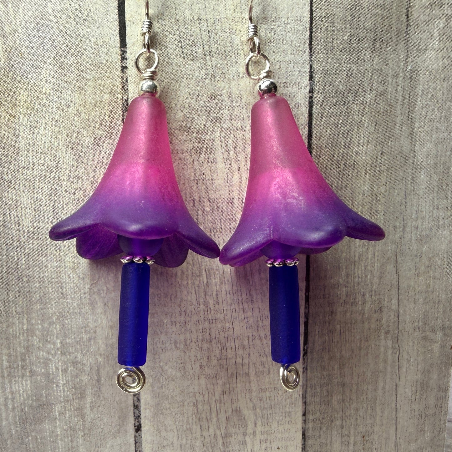 Mermaid Summer - bi flower earrings
