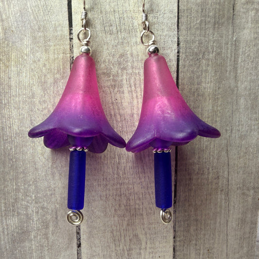 Mermaid Summer - bi flower earrings