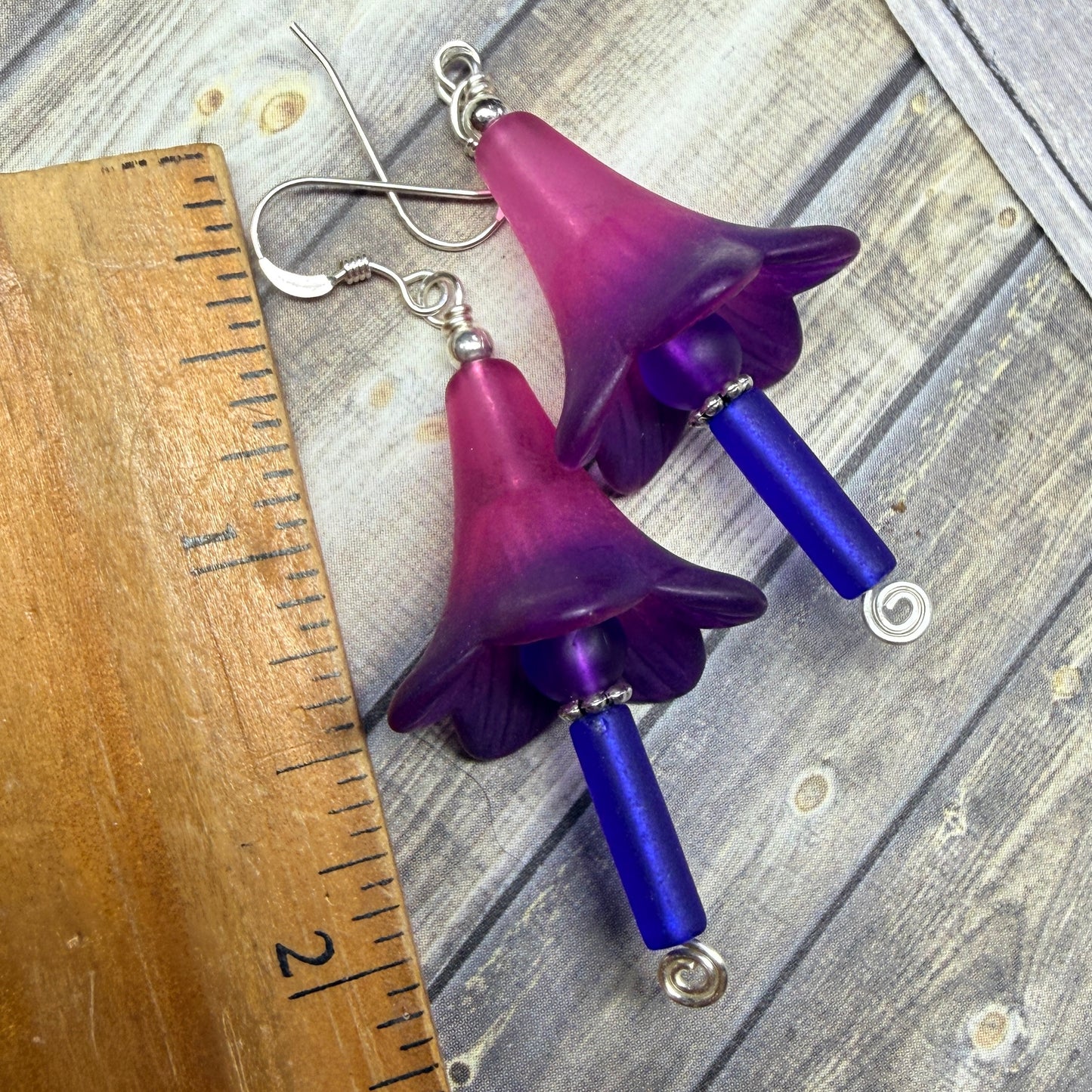 Mermaid Summer - bi flower earrings
