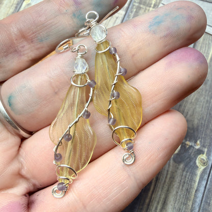 Mermaid Summer - genderqueer kelp earrings