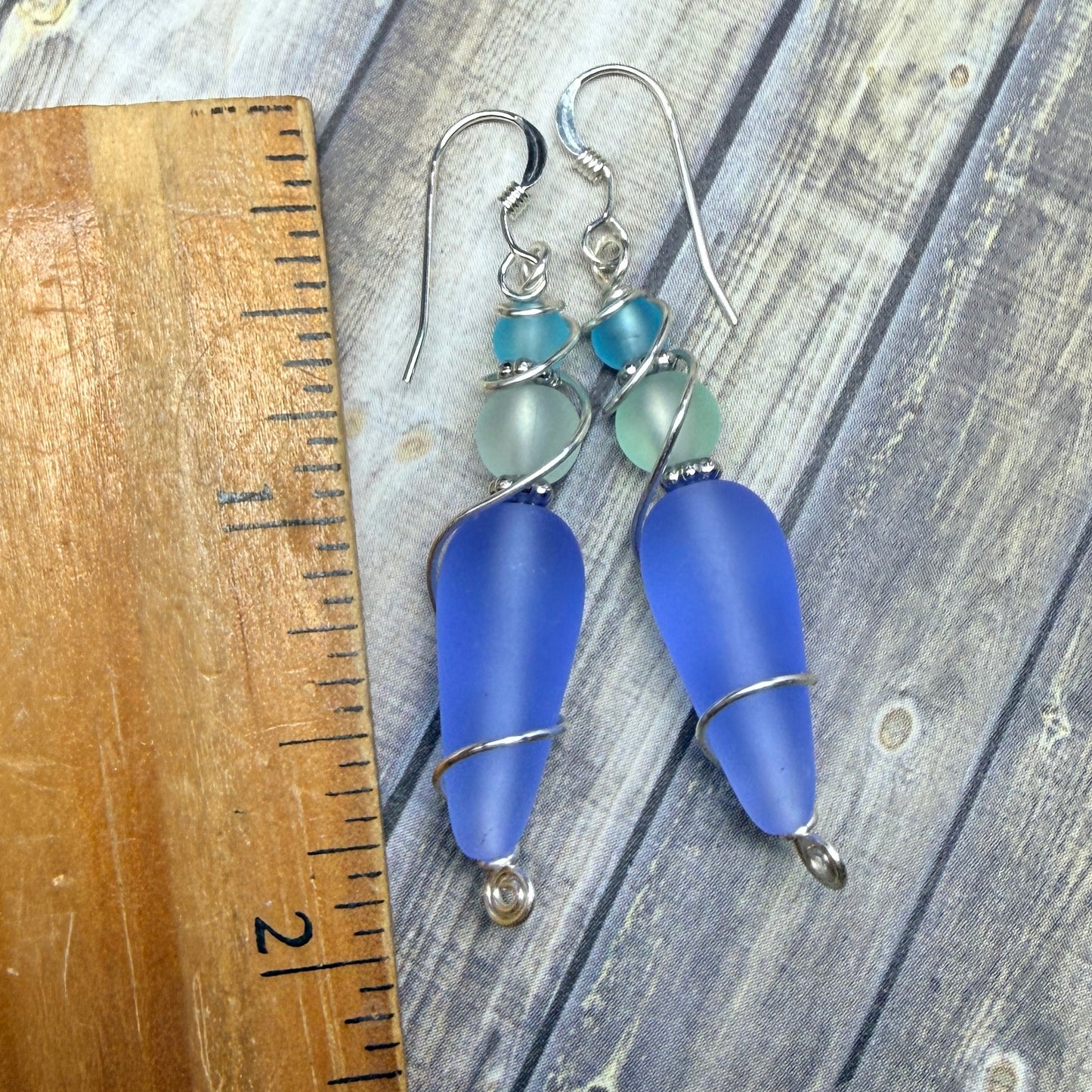 Mermaid Summer - blue earrings