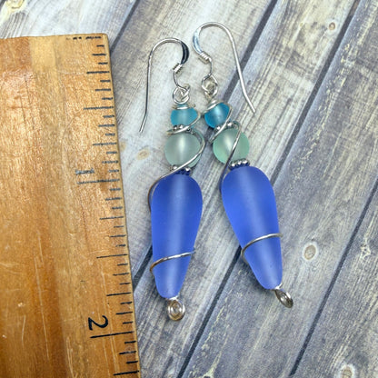 Mermaid Summer - blue earrings