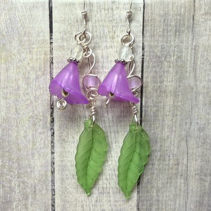 Mermaid Summer - genderqueer flower earrings