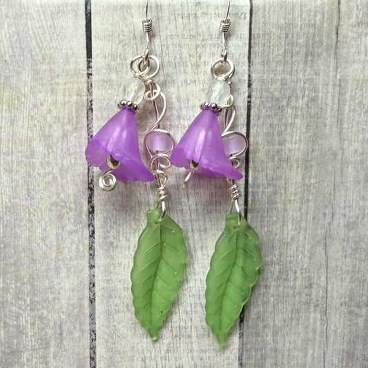 Mermaid Summer - genderqueer flower earrings