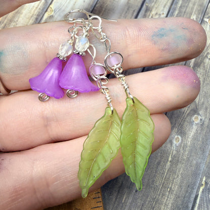 Mermaid Summer - genderqueer flower earrings