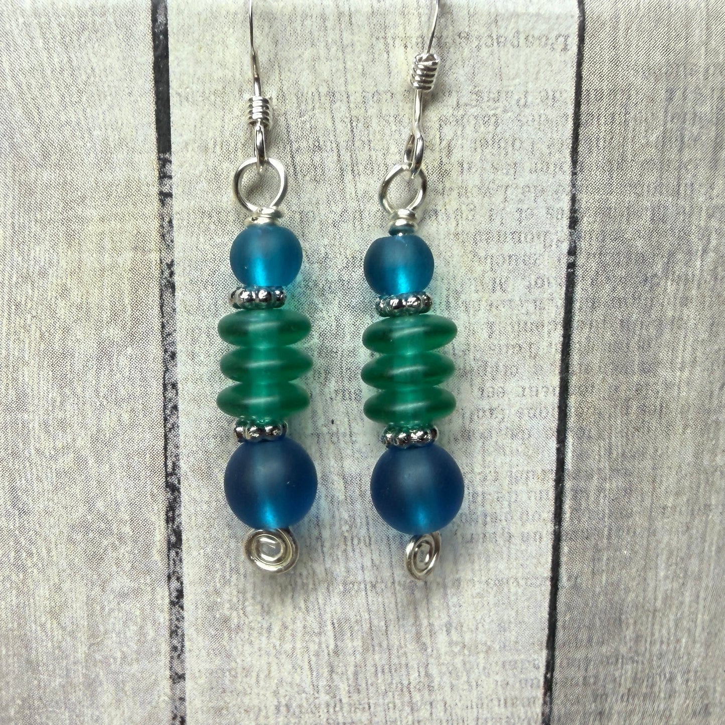 Mermaid Summer - teal earrings