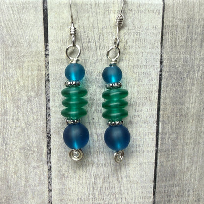 Mermaid Summer - teal earrings