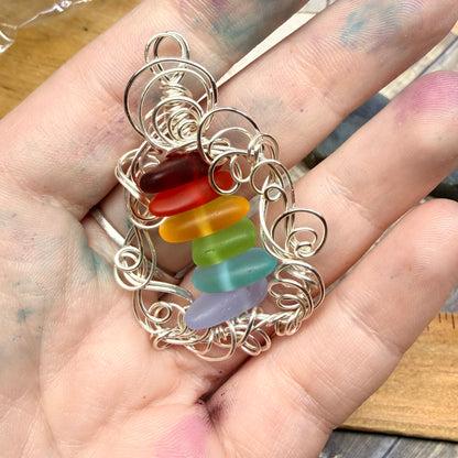 Mermaid Summer - rainbow pendant