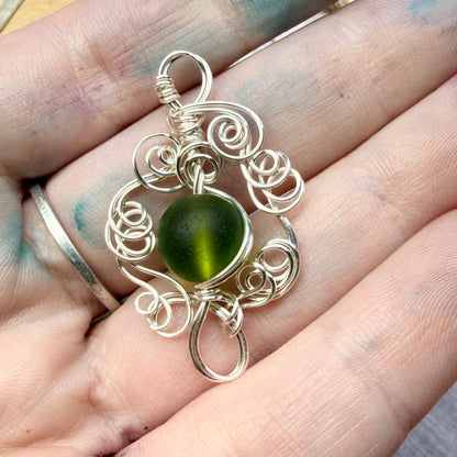 Mermaid Summer - lime green pendant