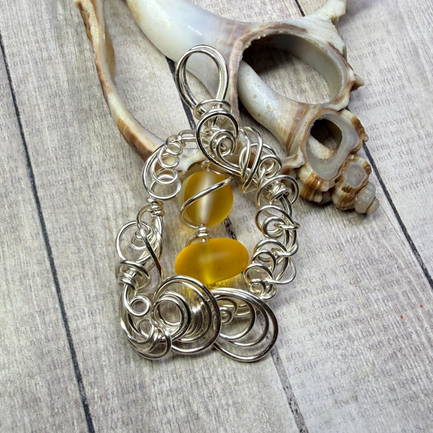 Mermaid Summer - yellow pendant