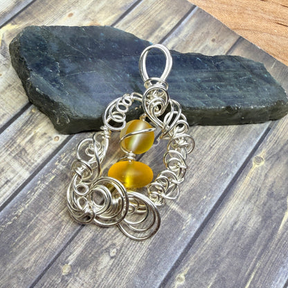 Mermaid Summer - yellow pendant