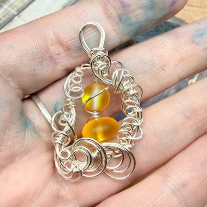 Mermaid Summer - yellow pendant