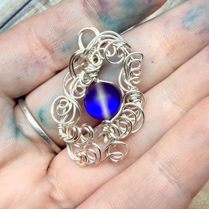 Mermaid Summer - purple glow pendant