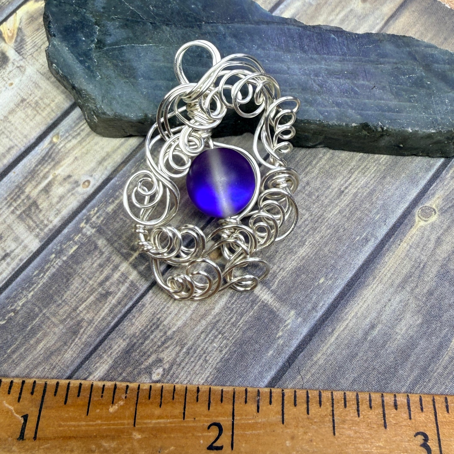 Mermaid Summer - purple glow pendant