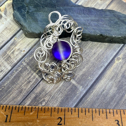 Mermaid Summer - purple glow pendant
