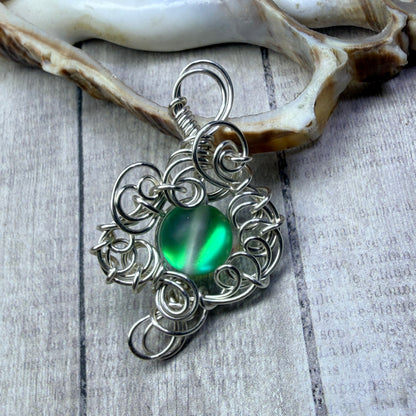 Mermaid Summer - green glow pendant