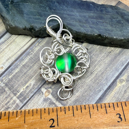 Mermaid Summer - green glow pendant