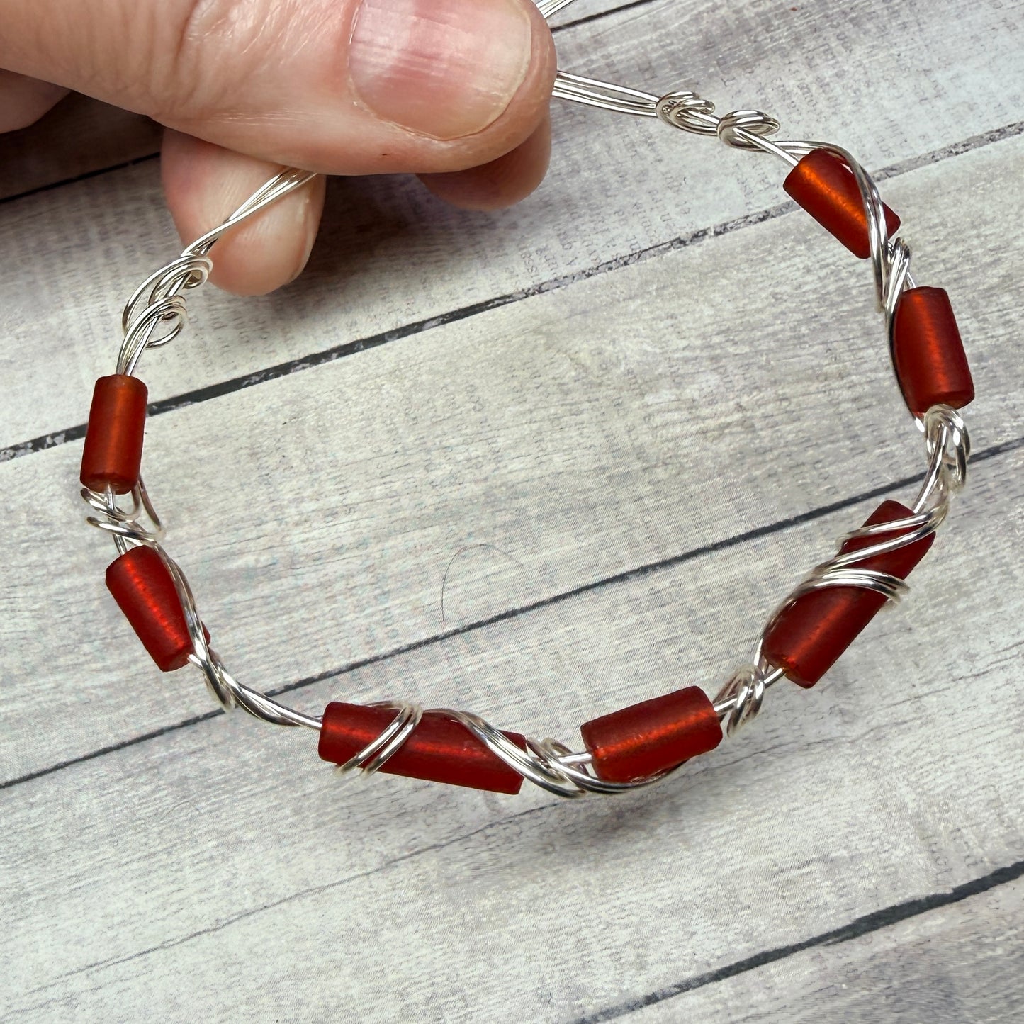 Mermaid Summer - red bracelet