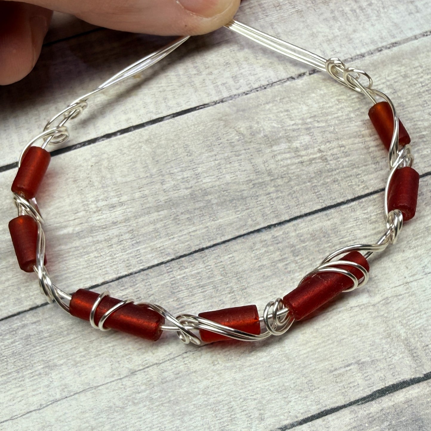Mermaid Summer - red bracelet