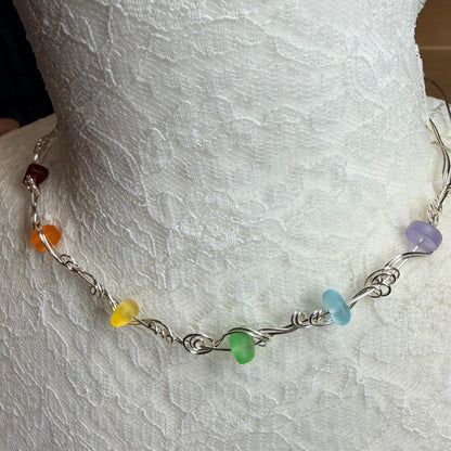 Mermaid Summer - rainbow necklace