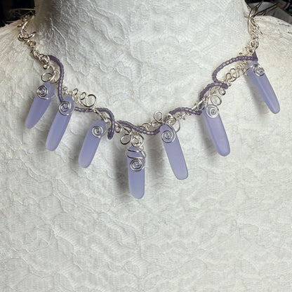 Mermaid Summer - purple necklace