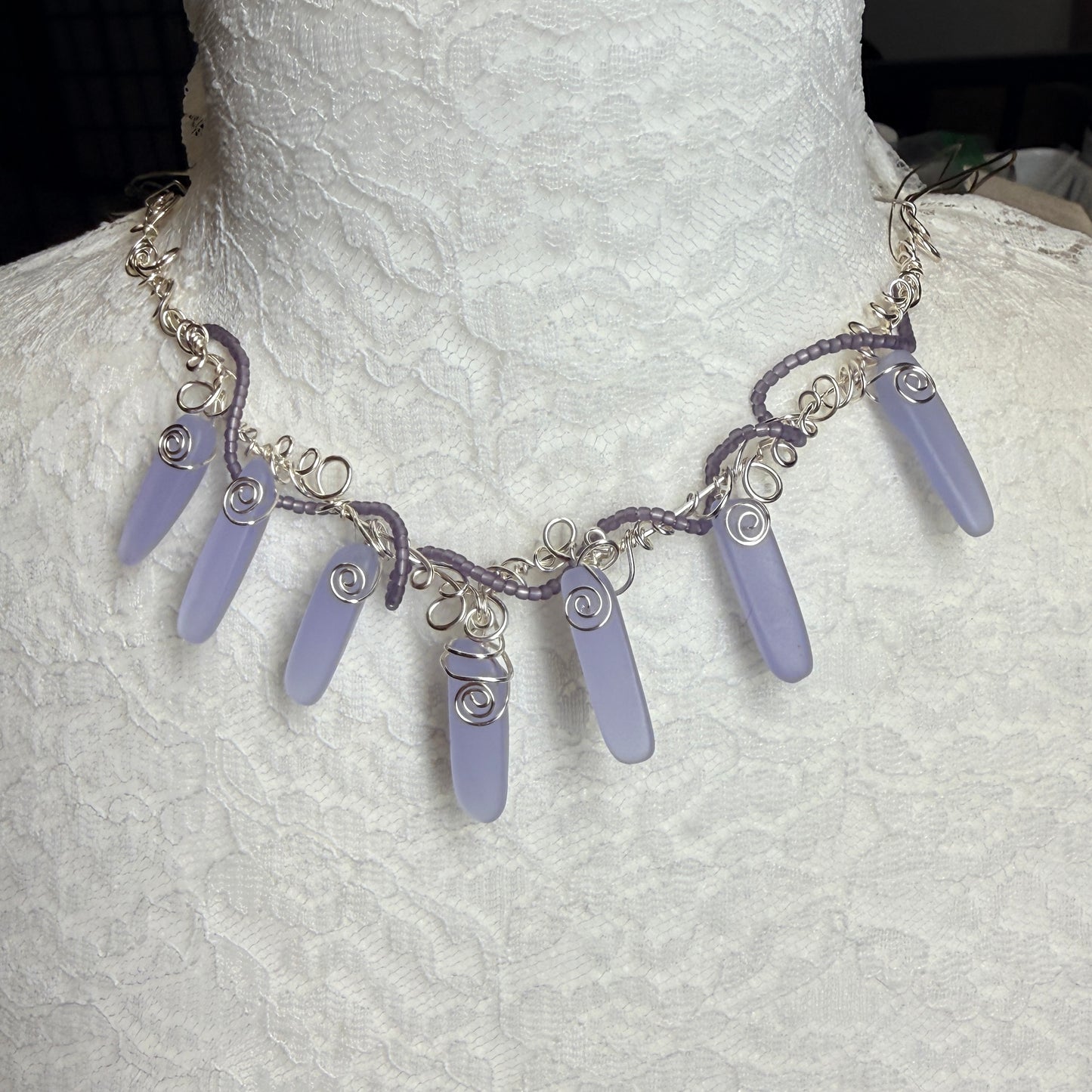 Mermaid Summer - purple necklace