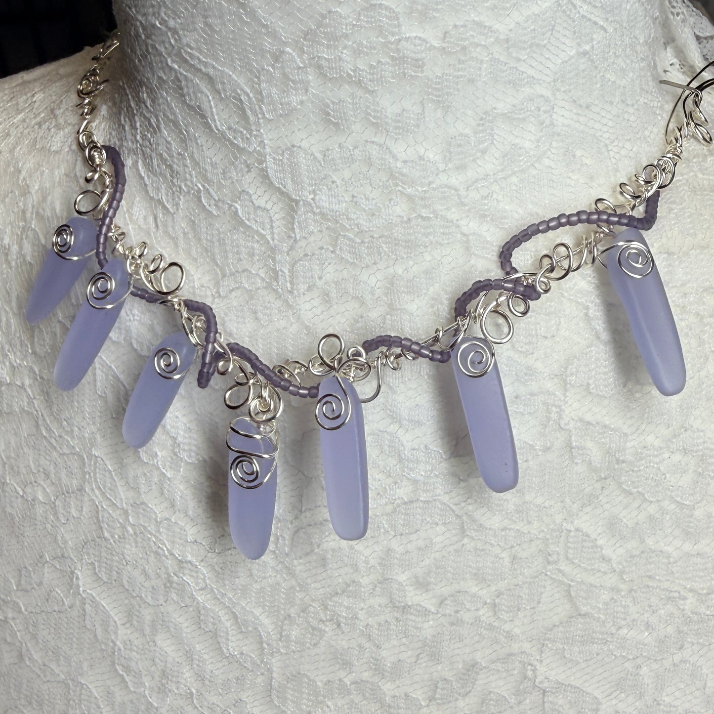 Mermaid Summer - purple necklace
