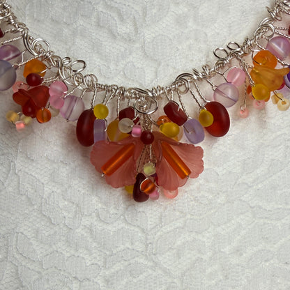 Mermaid Summer - sunset cascade necklace