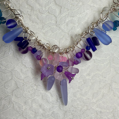 Mermaid Summer - rainbow cascade necklace