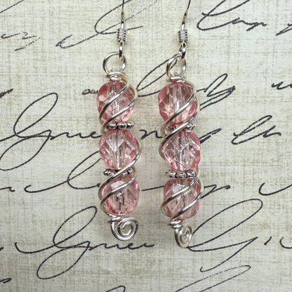 Sparkly Pink Earrings