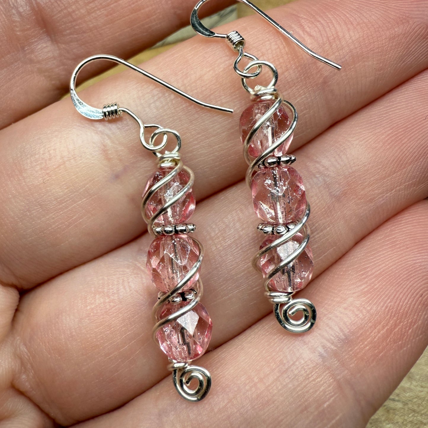 Sparkly Pink Earrings
