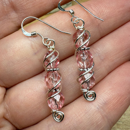 Sparkly Pink Earrings