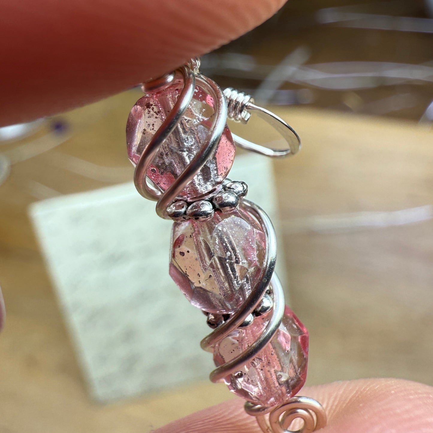 Sparkly Pink Earrings