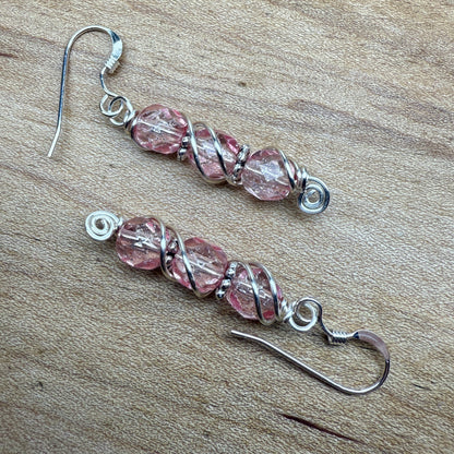 Sparkly Pink Earrings