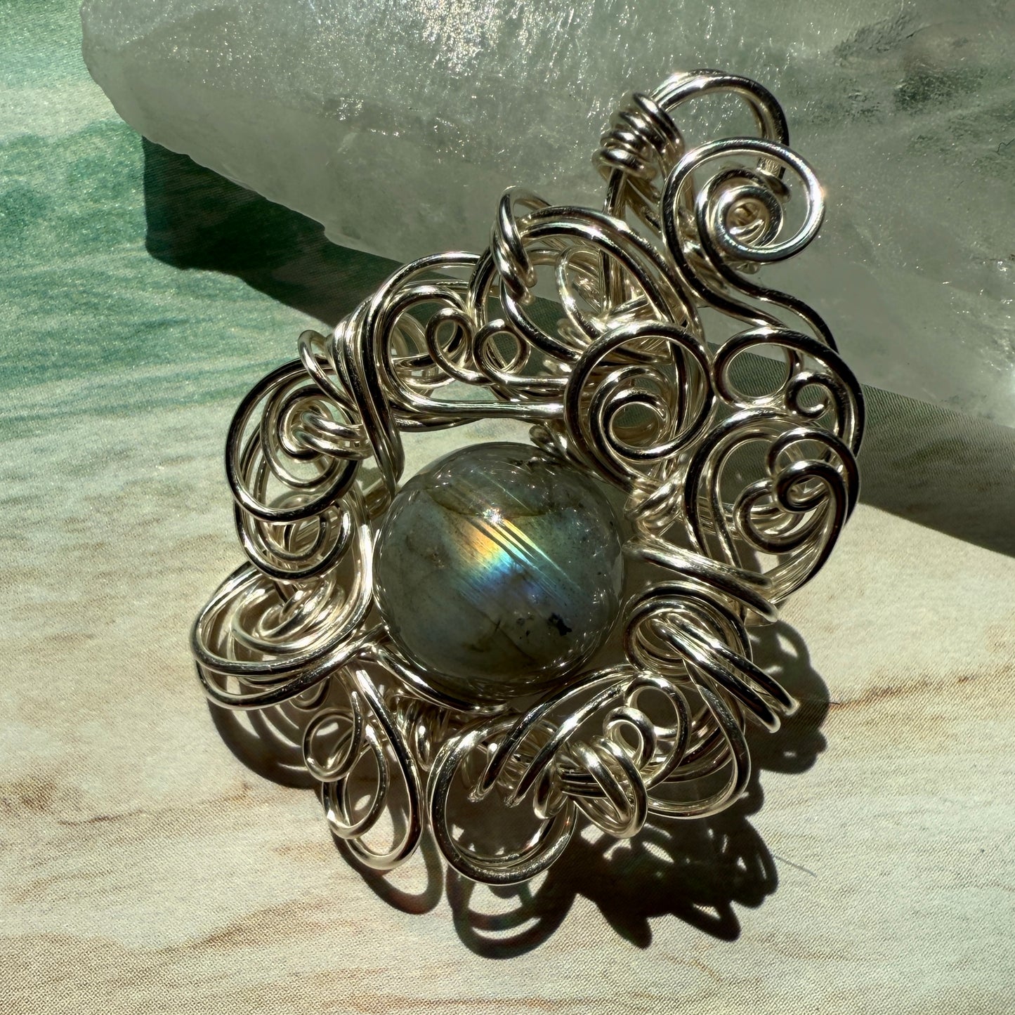 Stillness In The Storm: labradorite pendant ON HOLD